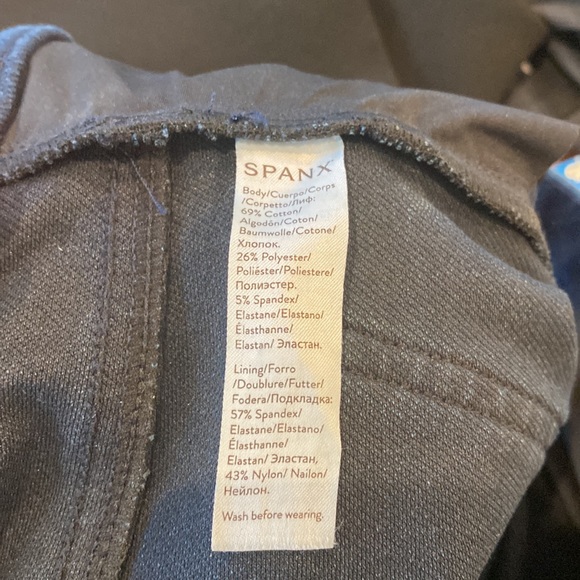 Womens Spanx high rise dark wash legging jegging bodycon normcore denim - Picture 9 of 10